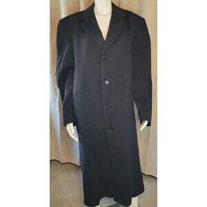 Hartford Schaffner Marx 100% Pure Virgin Wool Overcoat Black Men's 44T Canada